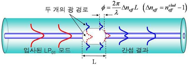 마하젠더 간섭계형 광섬유, 그의 제조 방법 및 상기를 포함하는 센서 대표 이미지