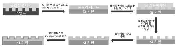 다공성의 패턴된 표면증강라만산란용 기판 및 이의 제조 방법 대표 이미지