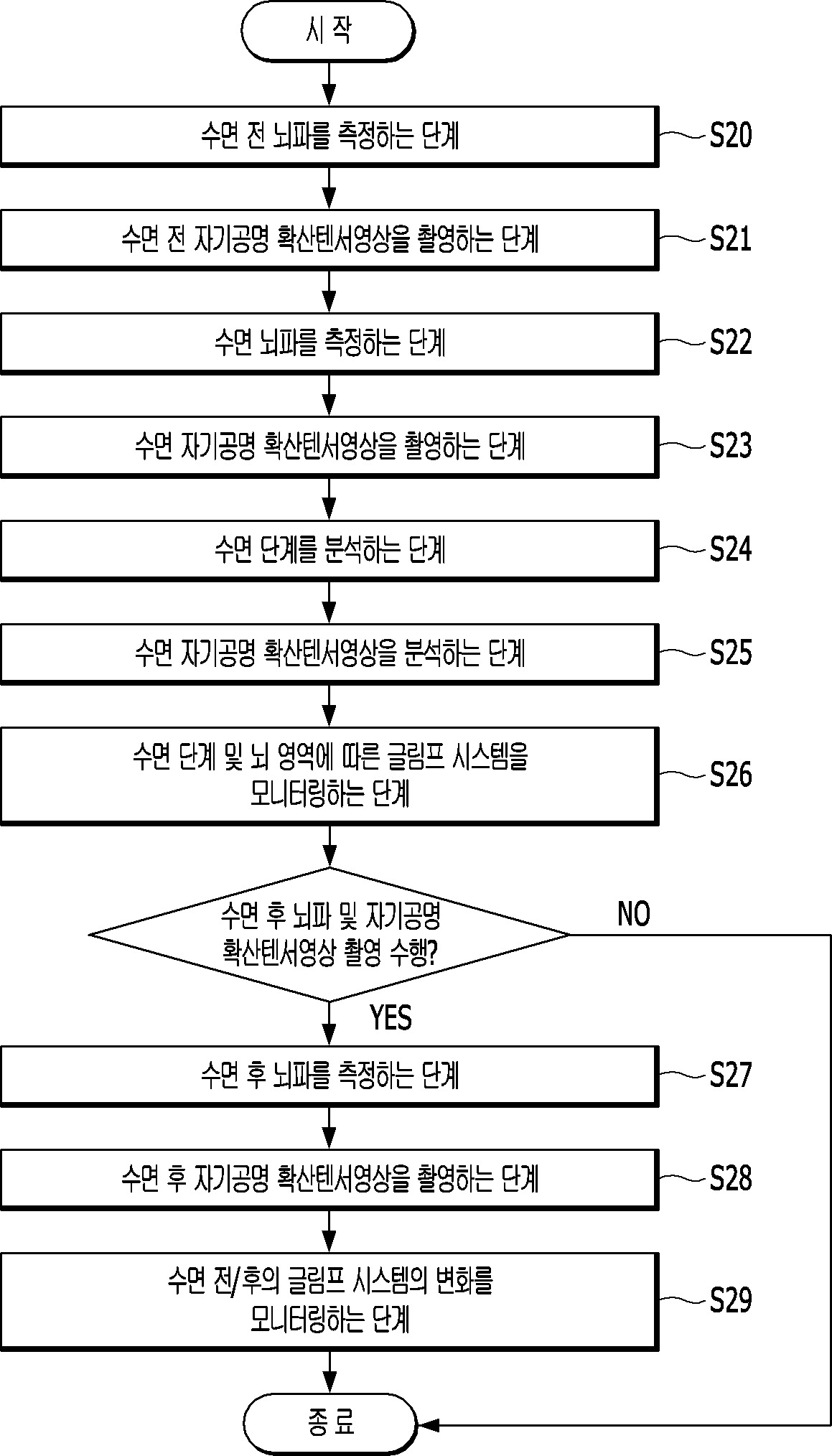 동시적 뇌파 측정 및 자기공명 확산텐서영상 획득 기반 글림프 시스템 모니터링  장치 및 방법 대표 이미지